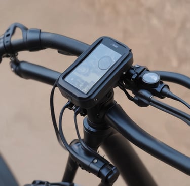 white and blue box on brown wooden table