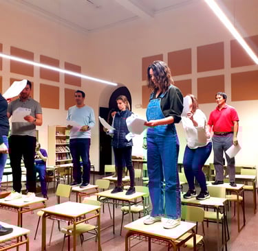 Theatre in English in Madrid. A classroom near Plaza España