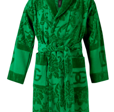 green bathrobe doce gabbana