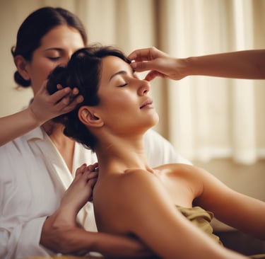 The image depicts a spacious and well-organized yoga studio. The room has several aerial yoga fabrics suspended from the ceiling, which are turquoise in color. There are yoga mats evenly spaced on the floor, each with a foam block placed on top. The studio features a light wooden floor, light-colored walls, and a dark ceiling with lights. One wall has several hooks with more aerial yoga fabrics, and there are potted plants adding an element of nature to the room. At the end of the room, there is a storage area with shelves and more equipment.