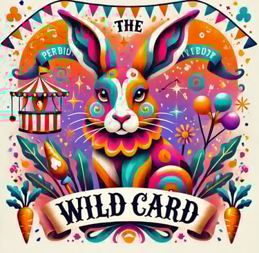 a rabbit with a banner saying the wild card