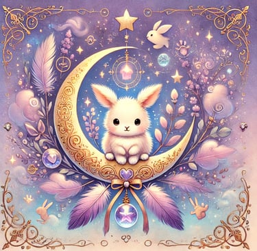 bunny on moon