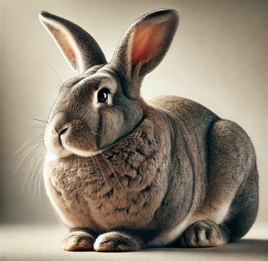 Flemish Giant Rabbit sitting