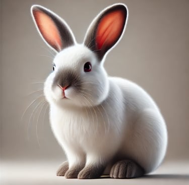 himalayan rabbit sitting