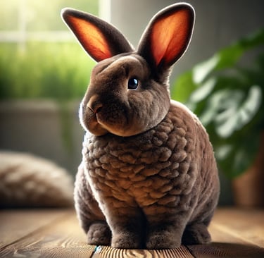 rex rabbit sitting