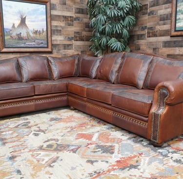 L-shape-camel-leather-sofa