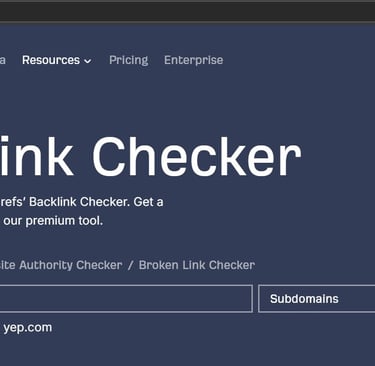 Ahrefs Metric - Backlink Checker - SEO - Domain Authority