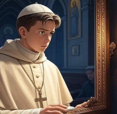 the young Pope in anime form
