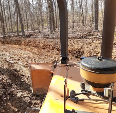 case dozer working new driveway