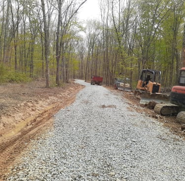 land clearing job and driveway build