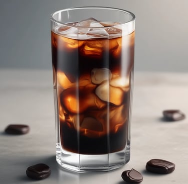 A barista customizing a coffee drink with various toppings.