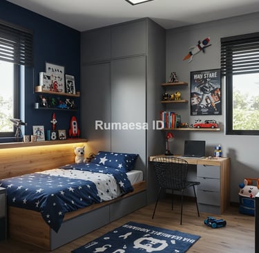 Desain Kamar Anak Captain Amerika