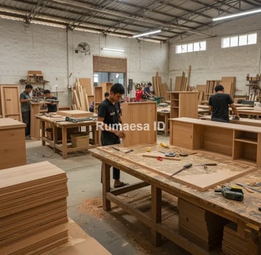 Workshop interior furnitur depok