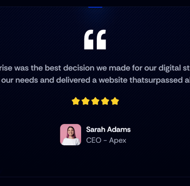 Client testimonial of Design Spark