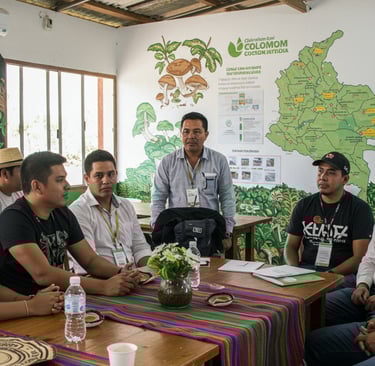 Participantes del Circuito Nacional de Encuentros Fúngicolas en Colombia, reunidos para impulsar la 