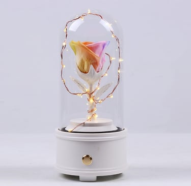 Music Box with Preserved Roses