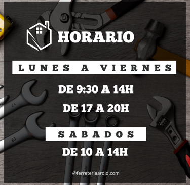 horario comercial de ferreteria comercial ardid