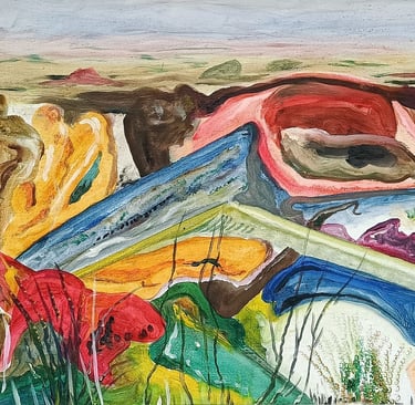 Cuadro Paisaje del futuro de Miguel Yebra. Colección Sensaciones