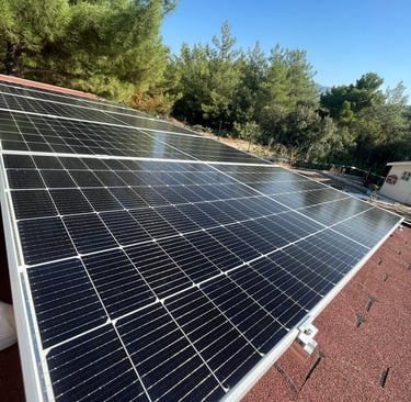 solar modules in rooftop