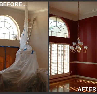 Elegant Striping to Formal Dining Room