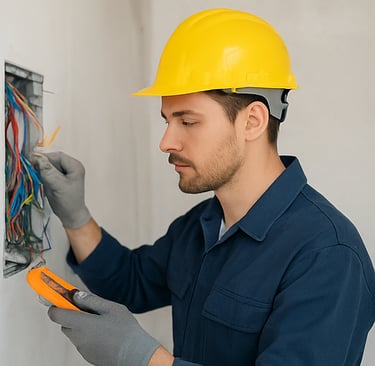 électricien, électricité, compteur
