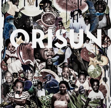 Orisun - Viscera! Album cover - a collage of different images that are dripping black liquid