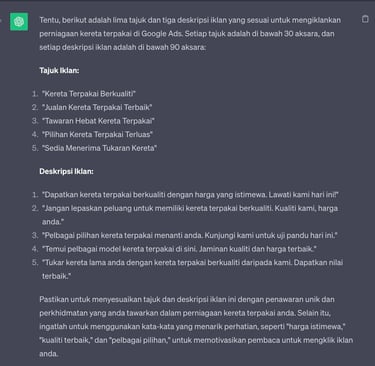 Chatgpt untuk pemasaran