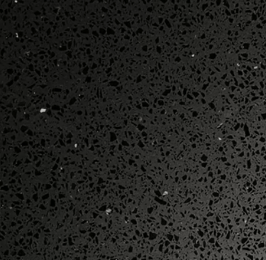 plancha, superficie o cubierta de cuarzo galaxy negro
