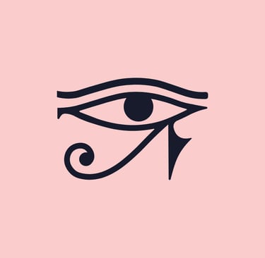 Oeil d'Horus, troisième oeil qui représente la clairvoyance et le dieu Horus (mythologie)