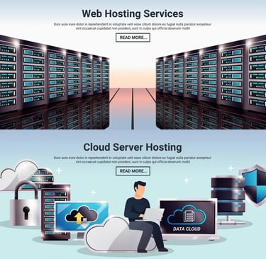 a man sitting on a cloud computing device