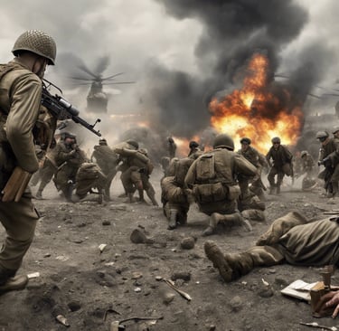 a group of soldiers during a war