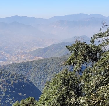 1 day hike, short hike, kathmandu, nepal, phulchoki, himalayas, temple, hindu, buddhist, prayer flag