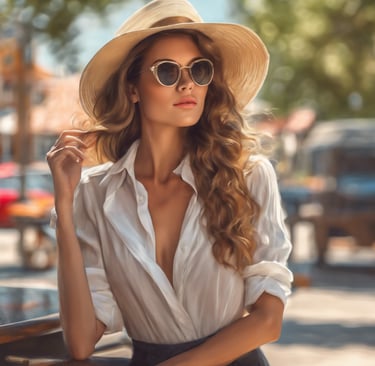 white and green striped parasol during daytime photo
