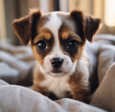 selective focus photography of dog lying on ground