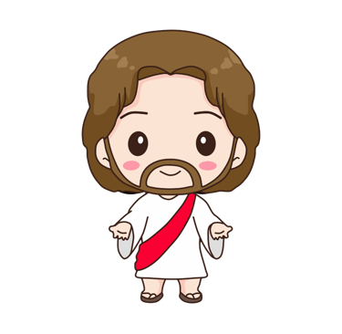 Ilustração de Jesus com barba, simbolizando compromisso espiritual e serviço à humanidade.