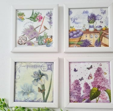 Easy DIY idea - How to Make Your Napkins a Wall Art