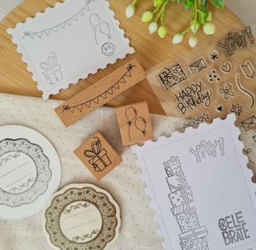 How to use clear stamps and rubber stamps, Beginner's guide for stamping
