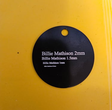 Sample engraved text on metal
