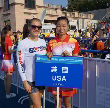 Stefani Bishop at the international triathlon Weihai China