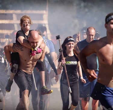 Team Ilene Boyar conquering obstacles at Spartan Race Tampa.