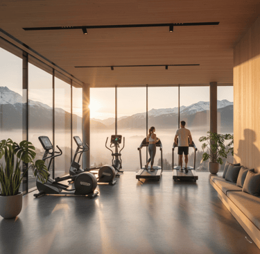 luxury resort gym design layout