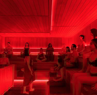a public sauna social wellness experience