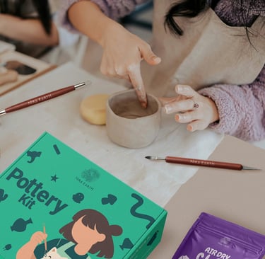 DIY pottery kit eco-friendly crafting set by Nira Earth Canada