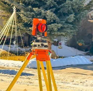 Survey Prism on Field.