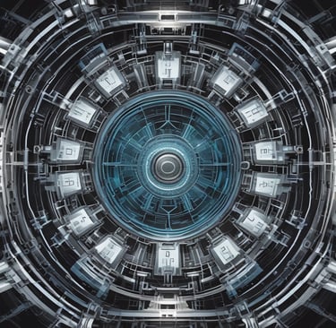 A computer screen displaying a webpage about ChatGPT, focusing on optimizing language models for dialogue. The webpage has text describing the model and includes the OpenAI logo. The background is green with some purple graphical elements on the side.