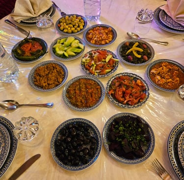 variety of moroccan salades 