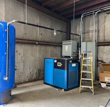 Checking up on routine mechanical maintenance at a business in Horicon, WI.