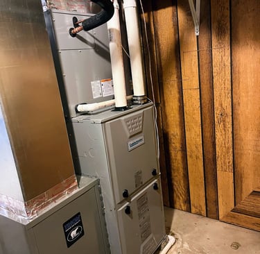A new furnace install in a home in Watertown, WI.