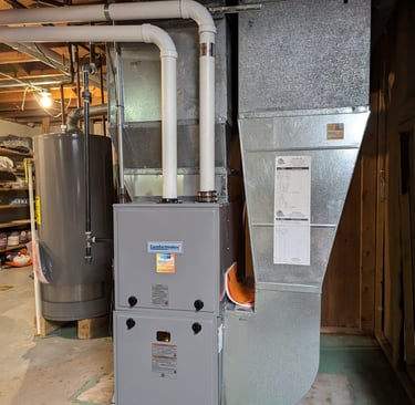 Heating costs will be lower with this new furnace installation in Allenton, WI.