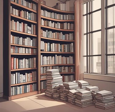 woman standing on bookstore